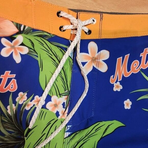 Men's New York Mets Summer Hurley x '47 Royal Phantom Tailgate Swim Shorts - Picture 5 of 10
